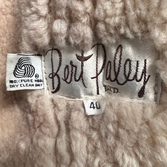 Vintage Bert Paley Shearling Jacket sz 40 Medium - Picture 4 of 9